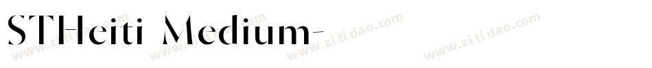 STHeiti Medium字体转换